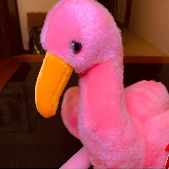 Ty Beanie Buddies Collection Pinky Flamingo 1998 - Picture 4 of 13